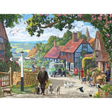 Bits and Pieces – 3000 Piece Jigsaw Puzzle for Adults – The Country Bus - Small Town in The English Countryside Jigsaw Puzzle by Artist Steve Crisp, Completed Puzzle Size: 32-1/2" x 45-1/4" Bits and Pieces