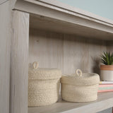 Sauder Miscellaneous Storage Bookcase with Doors, Adjustable Shelves, 5 Shelf Bookcase - Chalked Chestnut Finish Sauder