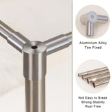 Mosqutent Stainless Steel Canopy Bed Frame Twin Size, Sturdy Post Poles Thicken Twin Size Canopy Frame for Metal Bed Wood Bed Bedroom Decor Mosqutent