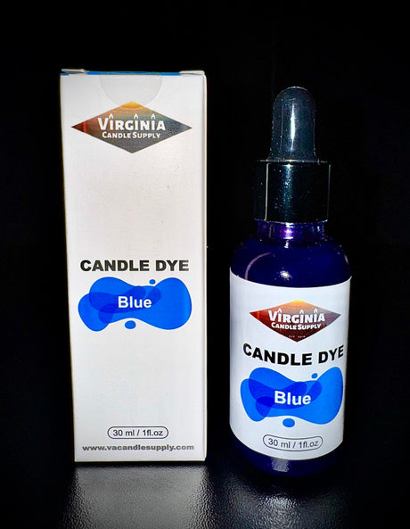 Blue Liquid Candle Dye Concentrated (1 oz Bottle with Dropper) Soy Candle, Paraffin Wax, Gel Wax, Natural Wax Blends, for Candles, Wax Melts, Snap Bars Virginia Candle Supply
