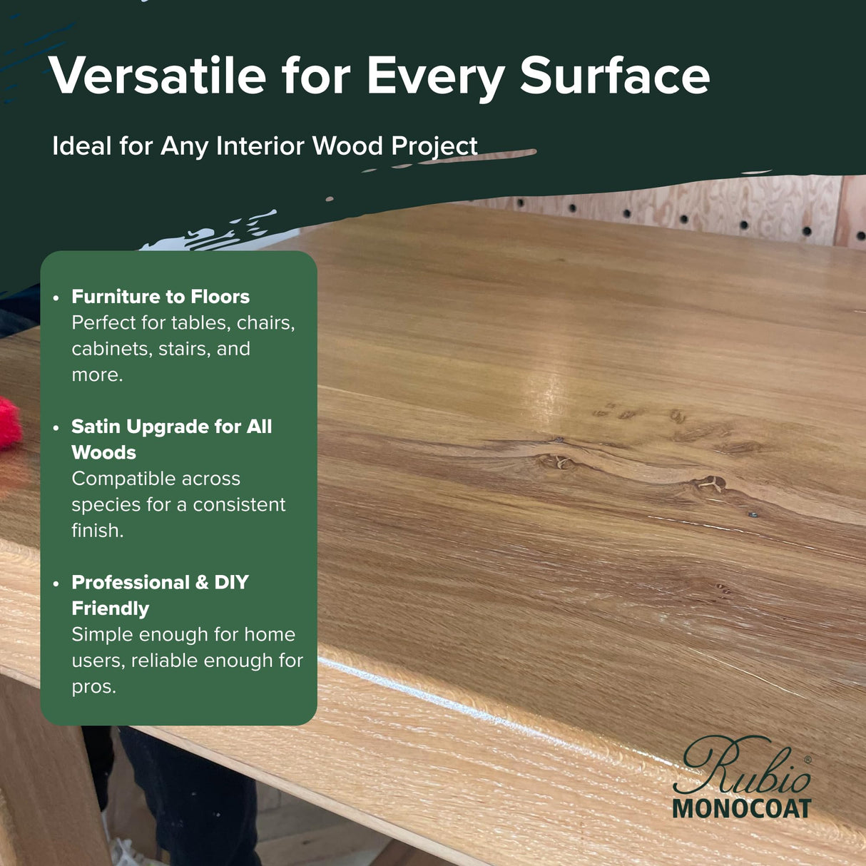 Rubio Monocoat SheenPlus 560 ft² | 0% VOC Satin Look Sheen Enhancer & Wood Finish for Interior Surfaces, Furniture, Floors, Countertops & Tables Finished with Oil Plus 2C | 350 ml Rubio Monocoat