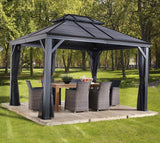 Sojag Outdoor 12' x 16' Mykonos Double Roof Hardtop Gazebo Outdoor Sun Shelter Sojag
