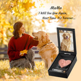 Grarry Pet Memorial Shadow Box with Paw Print Impression Kit Keepsake, 4”X6” Dog Cat Picture Frame, DIY Pawprint Clay Ornament Gift, Acrylic Loss of Dogs Sympathy Gifts with Hair Bottle for Pets Lover Grarry