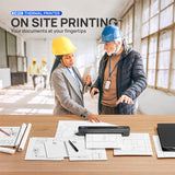 POLONO Portable Printer Wireless for Travel, D810 Bluetooth Thermal Printer Support for 8.5"x11" US Letter, Inkless Printer Compatible with iOS, Android, Laptop for Office, Car and Home, Black POLONO