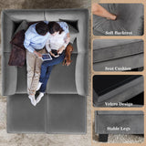 Vongrasig 6 Pieces Sectional Couch Modular Sofa with Reversible Chaise 116" Velvet U-Shaped Couch Sofa 6-seat Modular Large Sectional Couch with Ottoman for Living Room, Upholstered Cushion (Grey) Vongrasig