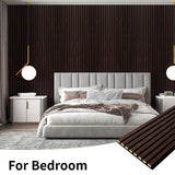 Art3dwallpanels Wood Slat Wall Panel, 108'' x 13'' Wood Panels for Wall 2 Pack 3D Soundproof Wall Panels, Large Acoustic Panels for Interior Ceiling and Wall Decor Noise Reduction,Walnut Art3dwallpanels