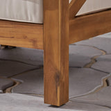 GDFStudio Outdoor Sectional Sofa Set | 3-Seater | Acacia Wood | Water-Resistant Cushions | Teak and Beige GDFStudio