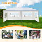 Outvita Outdoor Party Tent, Patio Canopy Tent Gazebo with Removable Sidewalls Instant Event Tent for Cater Events Wedding Birthday Pavilion Beach BBQ (10'x20') Outvita