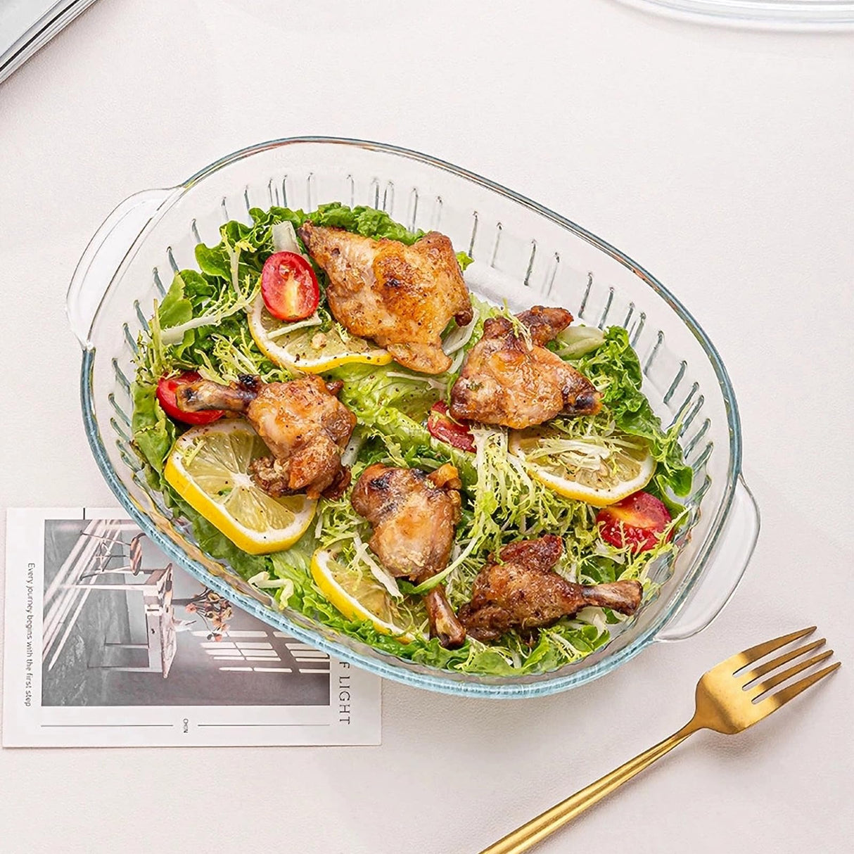 M MCIRCO 4-Piece Glass Casserole Baking Dish, Set of 2 Casseroles With Glass Lids, 1.9 Qt and 3 Qt M MCIRCO