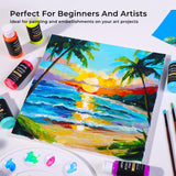 Artme Acrylic Paint Set, 60 Colors in 2oz/60ml Bottles, Non Toxic, Waterproof, Rich Pigments Acrylic Paint for Artists, Students, Beginners Painting on Rocks Canvas Wood Clay Fabric Ceramic Crafts Artme