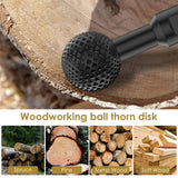 GLMFAN Sphere Rotary Burr w 5/8-11 Threads for 4 1/2 and 5 In Angle Grinder Carbon Steel Ball Gouge Angle Grinder Attachments Power Carving Tools for Wood Carving Grinding Polishing Engraving (Black) GLMFAN
