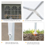 Outsunny 20' x 10' Large Party Tent, Events Shelter Canopy Gazebo with 4 Removable Side Walls, Shade Shelter for Weddings, Picnic, White Outsunny