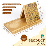 Wooden Triangle Book Stand with Drink Holder, Library Card Design Book Holder Page Rest, Night Stand Book Holder with Pen Slot, Gift for Book Lovers, Readers, Librarians, Writers Tanfeine