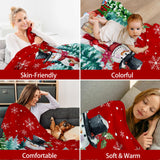 Christmas Blanket, Snowman Christmas Throw Blanket, Xmas Decorations for Home, Soft Red Snowman Blankets 50" X 60" pinata