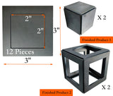 Welding Practice Kit, 24 PCS Premium Welding Coupons, 11 Gauge 3&2 Inch Square Steel Welding Plate For novice at welding. A36 Steel Plate Welding Practice Kit. TAFEIDA
