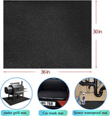 UBeesize 36x30 inch Under Grill Mat,Fireproof Mats for under grill,Grill mats for outdoor grill deck protector,BBQ Mat for Under BBQ,Waterproof,oil-proof and Flame Retardant,Reusable UBeesize