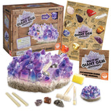 MindWare Dig It Up Giant Gem Discovery Kit - Gemstone Dig Kit Offers Geology for Kids with 12 Real Polished Hidden Gemstones - Includes 1 Giant Gem, Chiseling Tools, Gemstone Poster - Ages 4+ MindWare