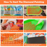 KEYIFA Sports Car Diamond Art Kits for Adults, DIY Diamond Painting Pickup Truck, Round Full Drill, 5D Barn Diamonds Dots Mosaic Painting, Gem Arts Craft for Home Wall Decor Gifts, 30x40cm KEYIFA