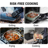 ThermoPro BBQ Gloves Oven Gloves, 932°F Heat Resistant Gloves for Cooking, 14" Waterproof Grilling Gloves for Men/Women, Non-Slip Neoprene Fire Gloves for Fire Pit BBQ Smoker Accessories ThermoPro