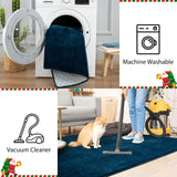 Przemy Washable Runner Rug for Bedroom Living Room, 2x6 Feet Navy Blue Memory Foam Hallway Rugs, Super Soft Modern Indoor Carpet for Bedside Kids Room Boys Girls Dorm Nursery Decor Mat Przemy