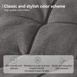 Opoiar Convertible Futon Sofa Bed,71" Memory Foam Futon Couch,Detachable Cushion,Adjustable Backrest & Armrest,Linen Modern Loveseat Sleeper Recliner for Living Room,Office,Apartment,Light Grey Opoiar