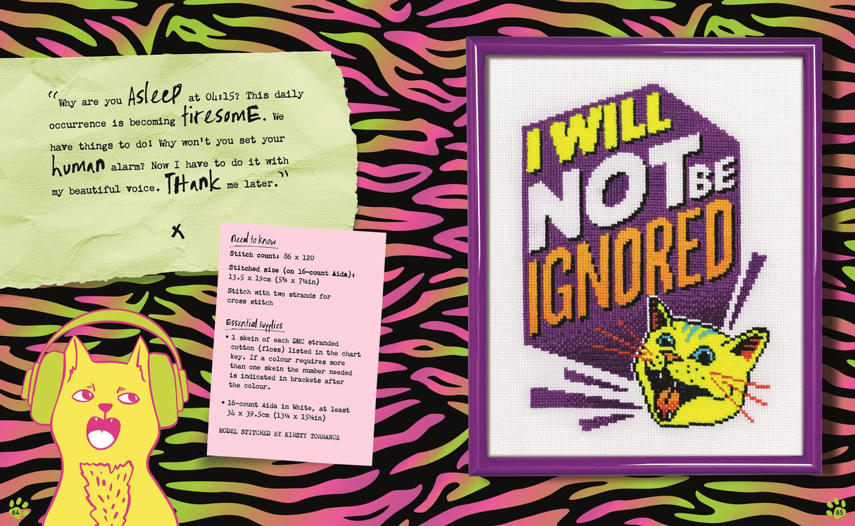 Cross Stitch with Cattitude: 20 pawsome designs WoodArtSupply