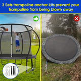 SKYUP 2025 Upgraded 8 10 12 14 15 16 FT 1500lbs Tranpoline for Kids and Adults with Light+Sprinkler+Socks, Recreational Tranpoline with Basketball Hoop, Ladder, ASTM Approved Tranpoline for 7-10 Kids SKYUP