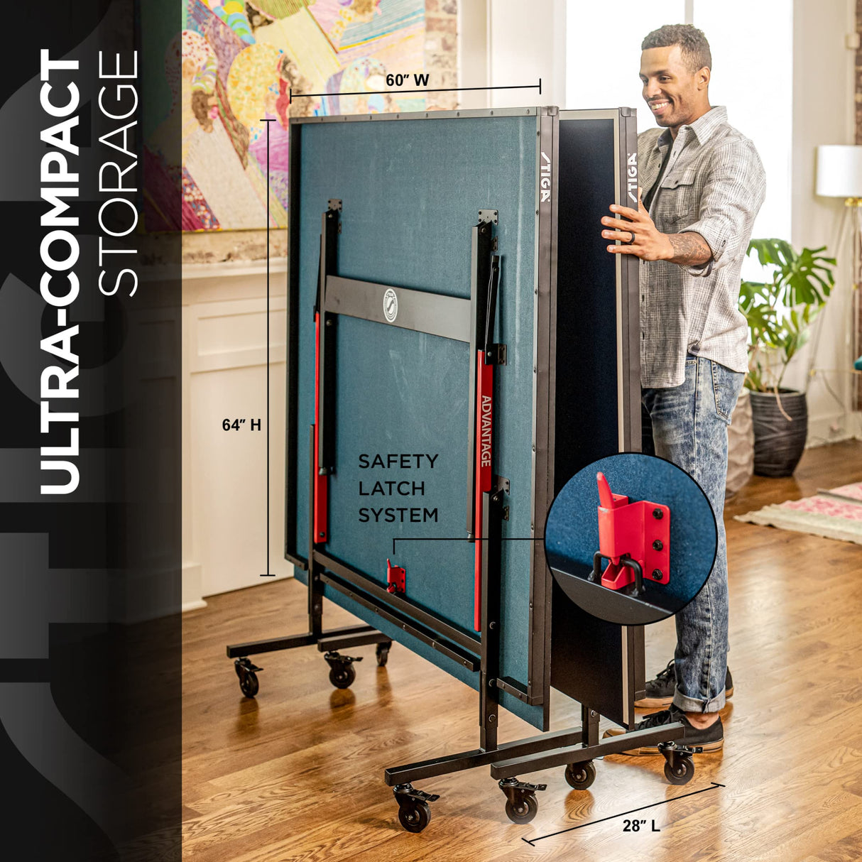 STIGA Advantage Series Ping Pong Tables - 13, 15, 19, and 25mm Tabletops - Quickplay 10 Minute Assembly - Playback Mode - Recreational to Tournament Level STIGA