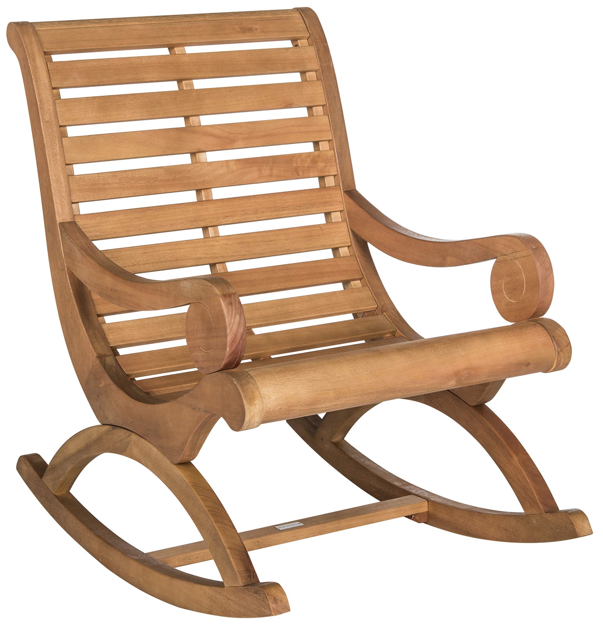 Safavieh Outdoor Collection Sonora Rocking Chair, Teak Brown - WoodArtSupply