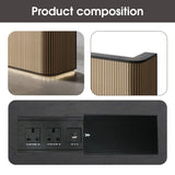 ONNAHOMEStlyle 70.87in Yellow Curved Reception Desk with Lock Drawer File Cabinet,Mid Century Front Desk Reception Room Table with LED Lights, Retail Counter for Checkout, Lobby, Beauty Salon ONNAHOMEStlyle