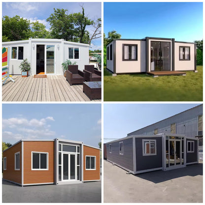 Customizable 20F Tiny Home to Live in, 2 Bedroom 1 Full Equipped Bathroom 1 Kitchen and Living Room, Foldable Container House for Adults Living, Portable prefabricated Tiny Home (20f) - WoodArtSupply