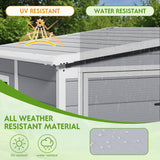 Flamaker 5 x 4 FT Outdoor Storage Shed, Garden Resin Shed with Floor, Plastic Tool Shed with Lockable Door for Backyard Patio Lawn Pool Flamaker