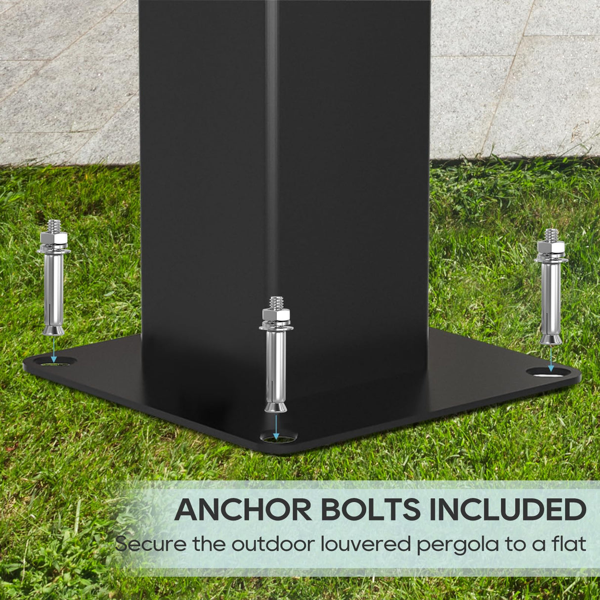 LVUYOYO Louvered Pergola 10' x 10', Outdoor Pergola with Adjustable Roof, Patio Aluminum Frame Metal Gazebo with Curtains and Netting for Patio, Backyard, Garden, Deck (Black) LVUYOYO