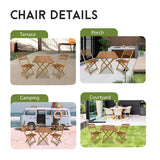 PayLessHere Outdoor Patio Furniture Set Bistro Table and Chairs Set of 2 Acacia Wood Bistro Set for Pool Beach Backyard Balcony Porch Wooden Furniture, Natural Oiled PayLessHere