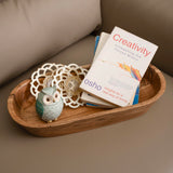 Wooden Dough Bowl – Handmade Decorative Bowls for Home Decor, Bathroom, Kitchen Counter & More - Acacia Wood Large Dough Bowl Fits Cosmetics, Keys & Other Knick Knacks – Great Boho Home Decorations Luxe Designs
