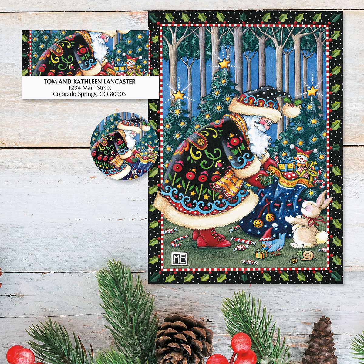 Current Mary's Woodland Christmas Greeting Cards Set © Mary Engelbreit - Set of 18 Large 5 x 7-Inch Folded Cards, Themed Holiday Card Value Pack, Envelopes Included Current