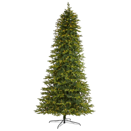 Nearly Natural 10ft. Belgium Fir Natural Look Artificial Christmas Tree with 1050 Clear LED Lights Nearly Natural