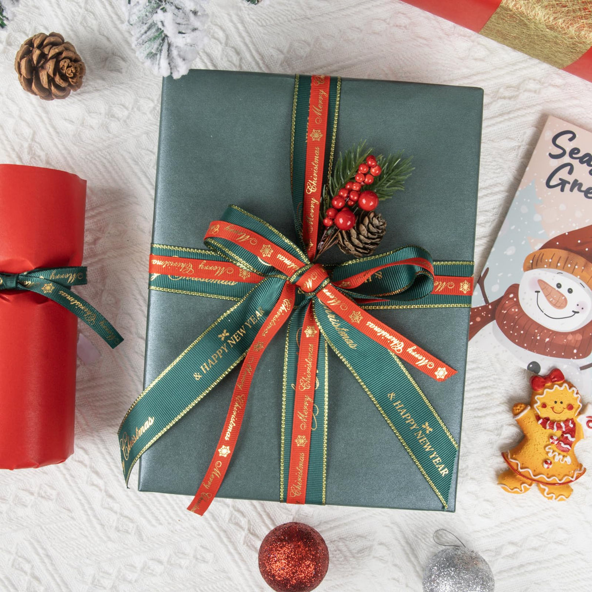 NESCCI Dark Green Matte Wrapping Paper,Solid Color Pearly-Lustre Paper,Gift Wrapping Paper,Perfect for Halloween, Wedding,Valentine's Day,Birthday, Christmas,Baby Shower,DIY Bouquet (17 Inches X 32.8 Feet) NESCCI