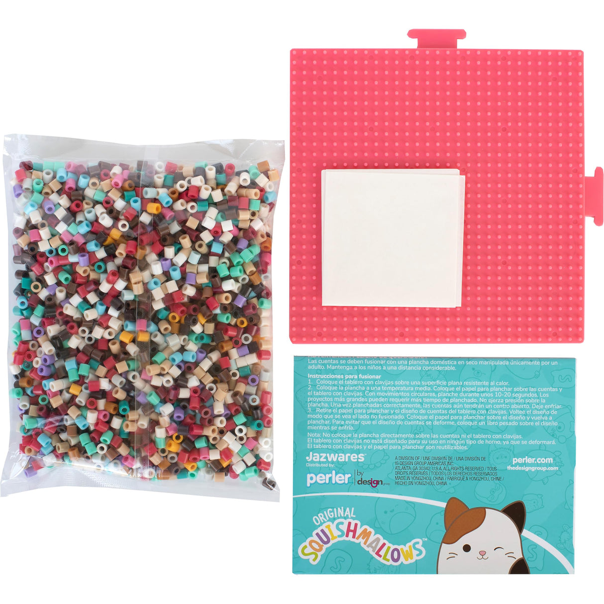 Perler 80-57134 Squishmallows Fused Bead Activity Kit with 3 Unique Projects, Multicolor, 2003 Pieces Perler