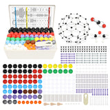 RELIANCER Molecular Model Kit,444PCS Organic Molecular Chemistry Set w/C60,Atoms,Bonds,Molecular Structures Building Kit for Chemistry Learning,STEM Science Kits for Teachers,Students,Young Scientists RELIANCER
