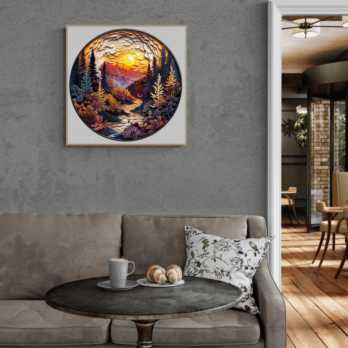 Wooden Puzzle for Adults-3D Sunset Forest Wooden Puzzle Unique Shape Advanced Animal Jigsaw Puzzle for Adults and Kids,Best Gift,Wood Puzzles,Challenge Wooden Jigsaw Puzzle (S-8.5 * 8.5in-100pcs) Welsky