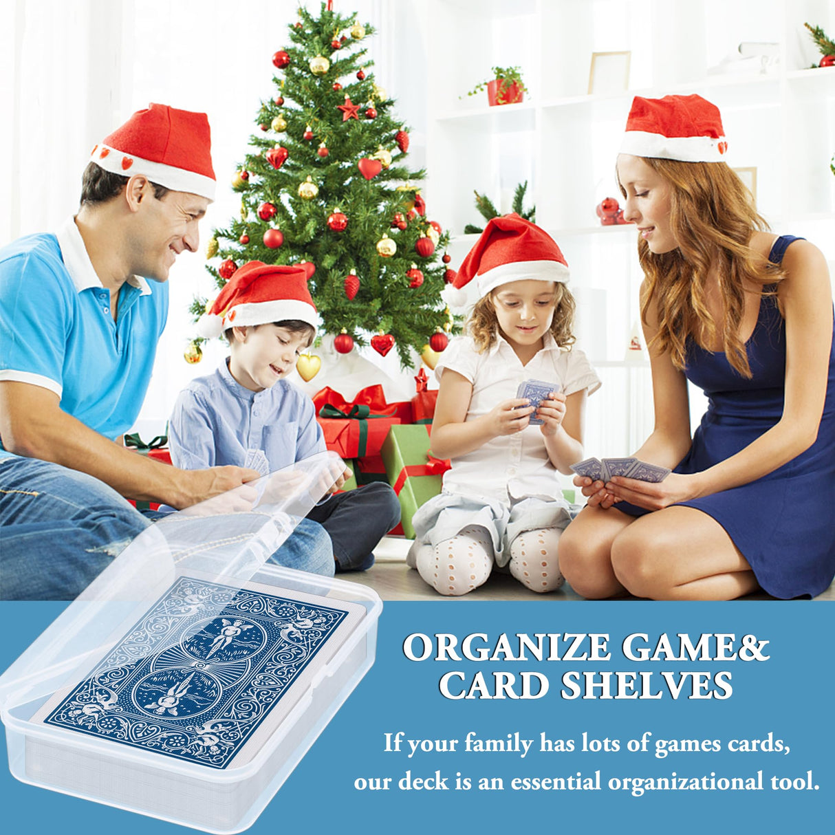 Kitoyz Playing Deck Card Cases Clear Plastic Trading Card Storage Box Acrylic Card Holder Box Compatible with Collectible Trading Card Cases, Each Case for 100 Pcs Cards (12 PCS) Kitoyz