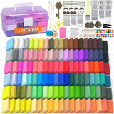 285 Pcs Polymer Clays 120 Colors Modeling Clay for Kids DIY Starter Kit Oven Baked Model Clay Non-Sticky Molding DIY Clay with Sculpting Tool and Accessories Craft Gifts for Children Beginner Artists UZLU