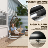 Hammock Stand Only Hammock Chair Stand Only Hanging Chair Stand Only Swing Stand Frame Outdoor Indoor Egg Chair Stand Only C Stand for Hanging Chair Swing Porch Heavy Duty (White) ARTBUSKE