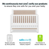 Carter's by DaVinci Radley 4-in-1 Convertible Crib in White & Coastwood, Greenguard Gold Certified DaVinci