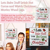 Blulu Christmas Hanging Wooden Sign Christmas Coffee Wall Decor Wood Christmas Tree Ornament Candy Door Sign Xmas Hanging Wood Sign for Christmas Holiday Kitchen Home Coffee Party Decoration (Wood) Blulu