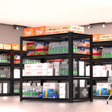 skillmaid 4 Tier 40" W Garage Shelving Heavy Duty Wire Storage Shelves Adjustable Industrial Metal Shelving Unit Utility Shelf for Garage, Warehouse, Basement,Pantry,Commercial, 40" W x 20" D x 59" H skillmaid