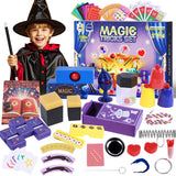 Magic Tricks Kit, 30 in 1 Magic Tricks for Kids Age 6 7 8 9 10 11 12, Magician Costume for Pretend Play with Magic Props & Instruction for Beginners, Christmas Halloween Birthday Gifts for Kids luluckck