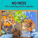 HUADADA Puzzle Sorting Trays, Plastic Jigsaw Accessory Up to 1500 Pieces, Stackable Organization Portable Sorter Holder, 7.8 x 7.8 inch (Pack of 6) HUADADA