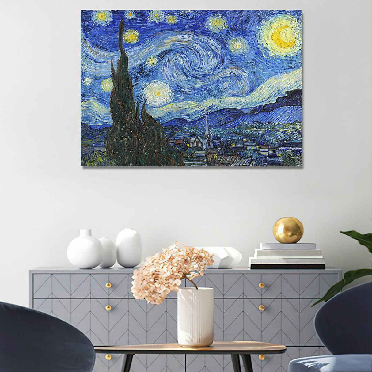 VeGuude Diamond Painting Kits for Adults, Van Gogh Starry Night Diamond Art for Beginner DIY Round 5D Paint with Diamonds Pictures Gem Full Drill Diamond Dots for Home Wall Decor Gifts 12x16inch VeGuude